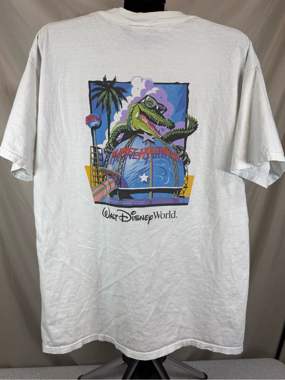 Vintage 90s Planet Hollywood Walt Disney World Tee - White - XL